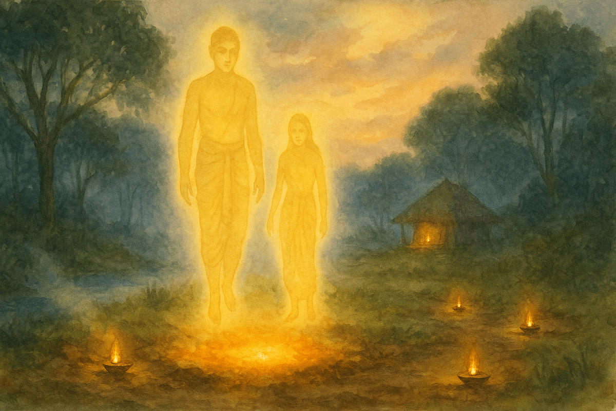 Siris and Kumara dwelling and worship at Kuthar